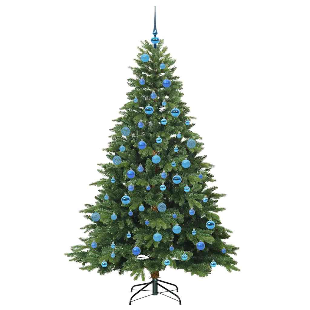 Albero di Natale artificiale con 300 LED Verde 180 cm PE e PVC