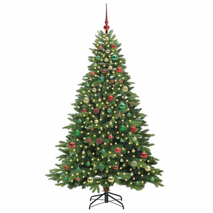 Albero di Natale artificiale con 300 LED Verde 180 cm PE e PVC