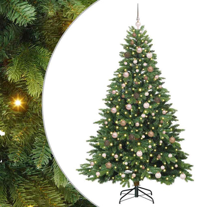 Albero di Natale artificiale con 300 LED Verde 210 cm PE e PVC