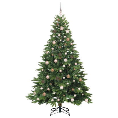 Albero di Natale artificiale con 300 LED Verde 210 cm PE e PVC