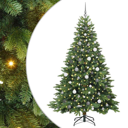 Albero di Natale artificiale con 300 LED Verde 210 cm PE e PVC