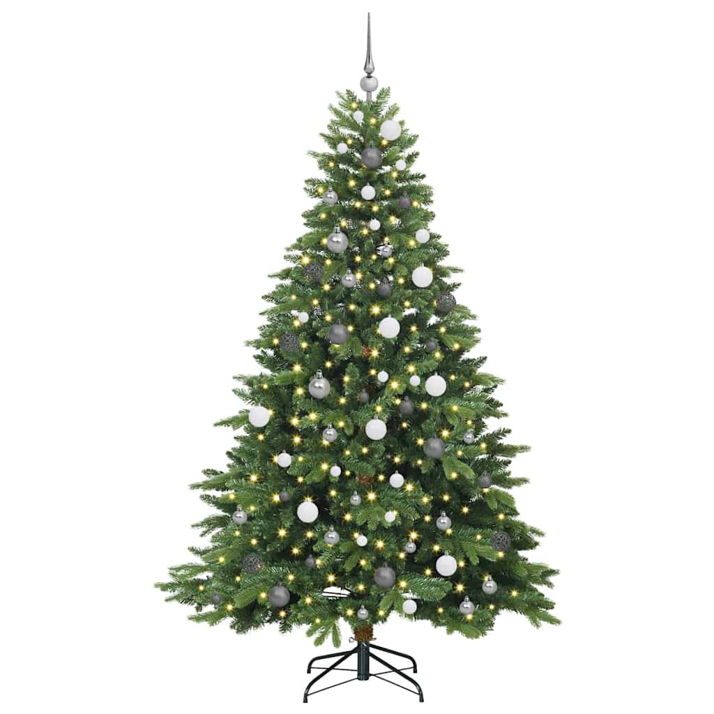 Albero di Natale artificiale con 300 LED Verde 210 cm PE e PVC