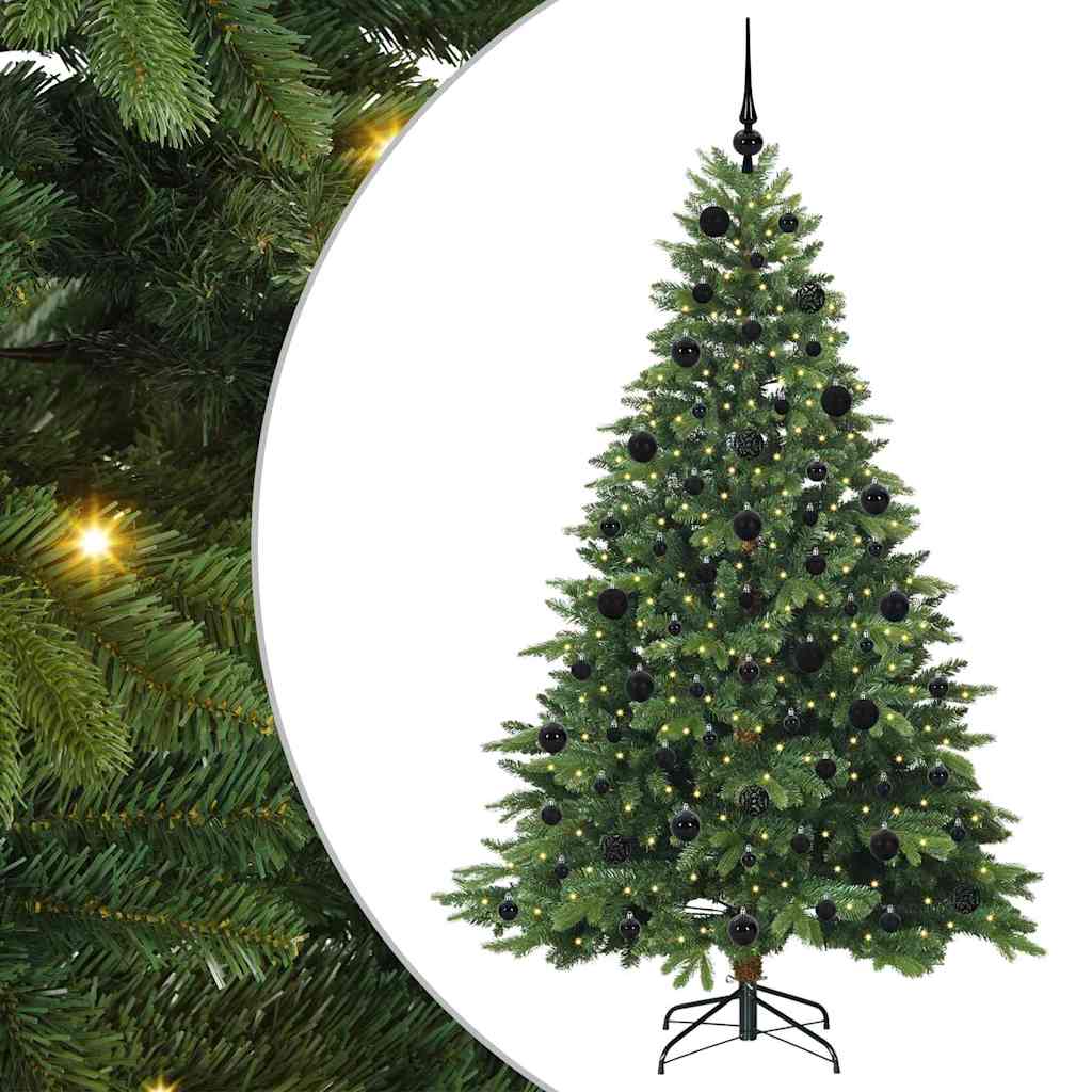 Albero di Natale artificiale con 300 LED Verde 210 cm PE e PVC