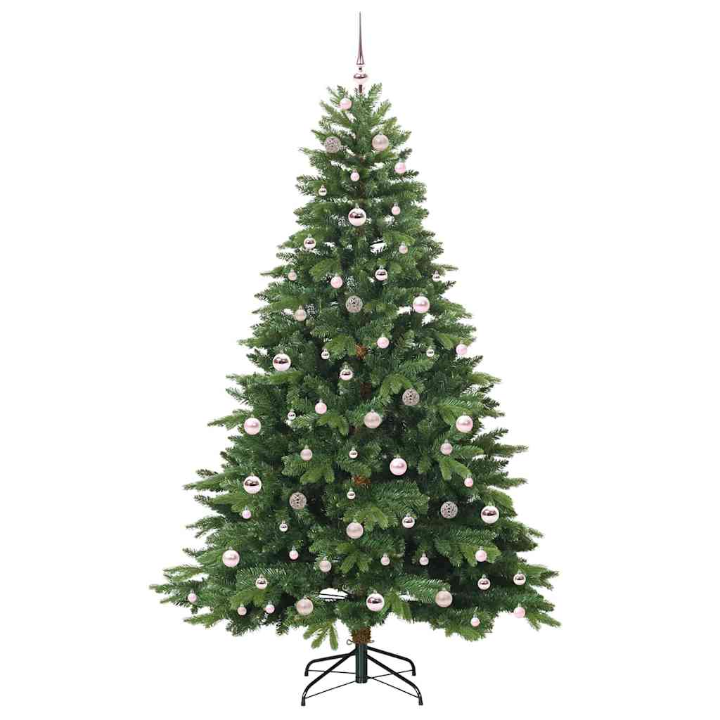 Albero di Natale artificiale con 300 LED Verde 210 cm PE e PVC