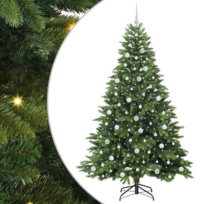 Albero di Natale artificiale con 300 LED Verde 210 cm PE e PVC