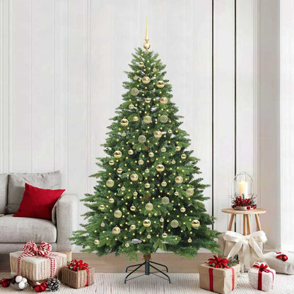 Albero di Natale artificiale con 300 LED Verde 210 cm PE e PVC