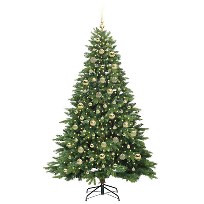 Albero di Natale artificiale con 300 LED Verde 210 cm PE e PVC