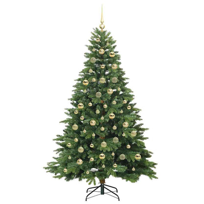 Albero di Natale artificiale con 300 LED Verde 210 cm PE e PVC