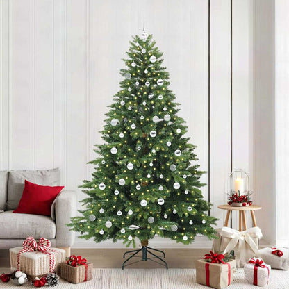 Albero di Natale artificiale con 300 LED Verde 210 cm PE e PVC