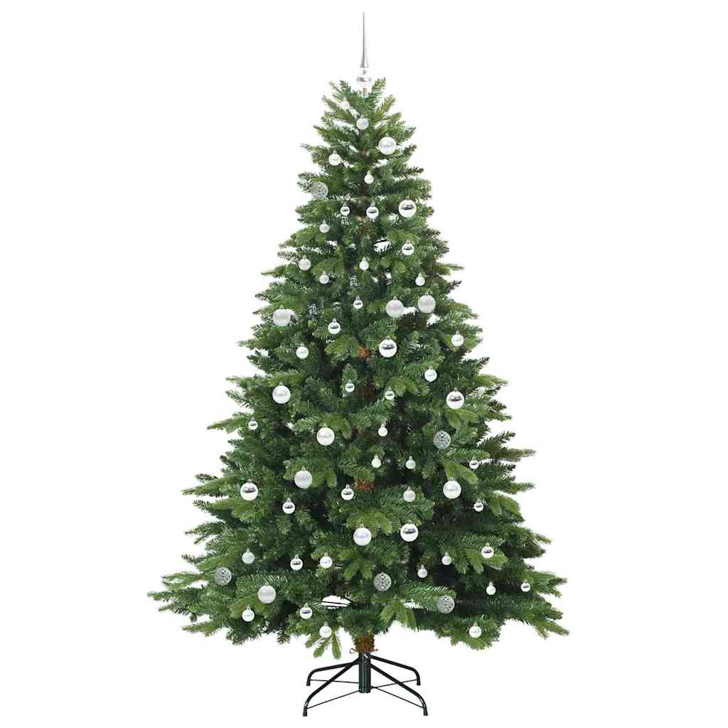 Albero di Natale artificiale con 300 LED Verde 210 cm PE e PVC