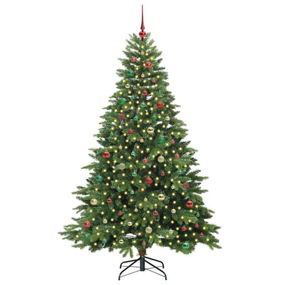 Albero di Natale artificiale con 300 LED Verde 210 cm PE e PVC