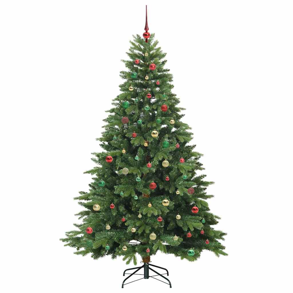 Albero di Natale artificiale con 300 LED Verde 210 cm PE e PVC