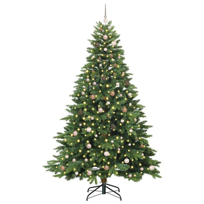 Albero di Natale artificiale con 300 LED Verde 240 cm PE e PVC