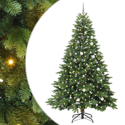 Albero di Natale artificiale con 300 LED Verde 240 cm PE e PVC