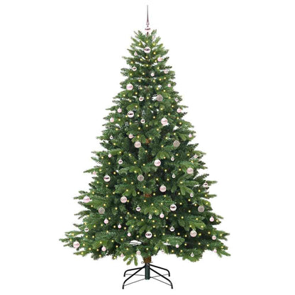 Albero di Natale artificiale con 300 LED Verde 240 cm PE e PVC