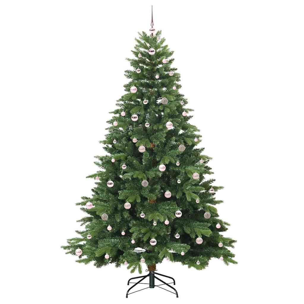 Albero di Natale artificiale con 300 LED Verde 240 cm PE e PVC