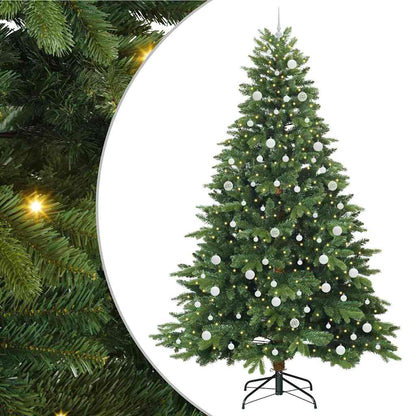 Albero di Natale artificiale con 300 LED Verde 240 cm PE e PVC