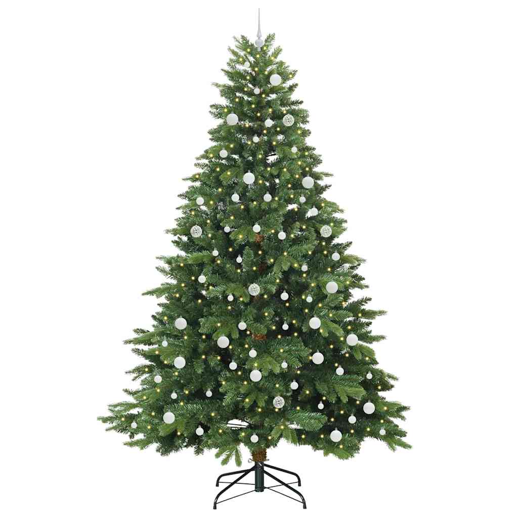 Albero di Natale artificiale con 300 LED Verde 240 cm PE e PVC