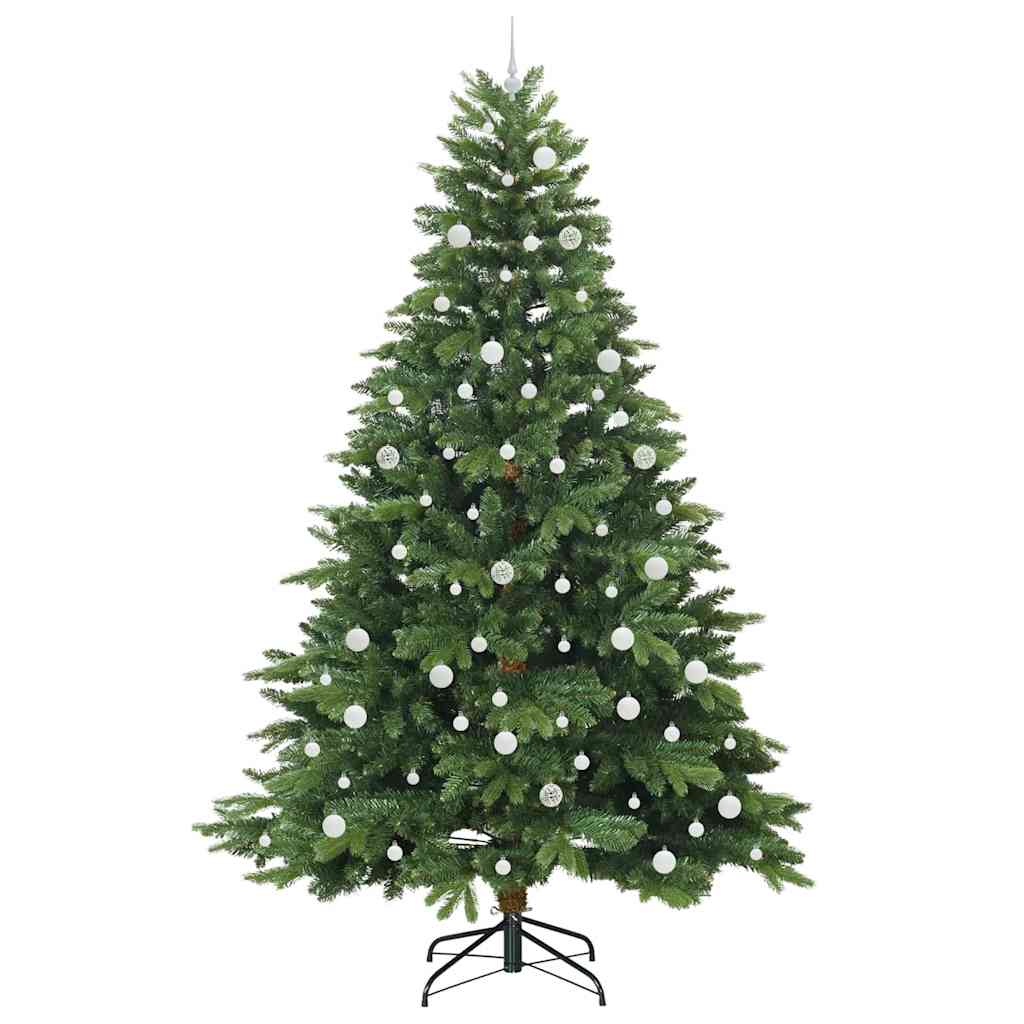 Albero di Natale artificiale con 300 LED Verde 240 cm PE e PVC