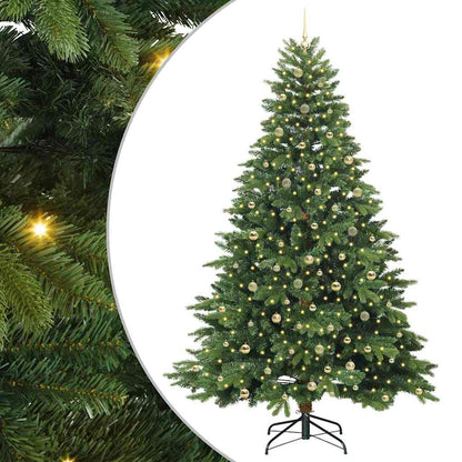 Albero di Natale artificiale con 300 LED Verde 240 cm PE e PVC