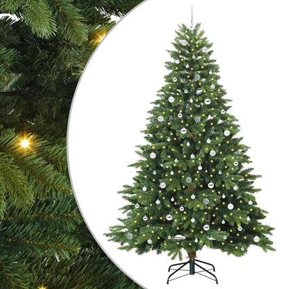 Albero di Natale artificiale con 300 LED Verde 240 cm PE e PVC