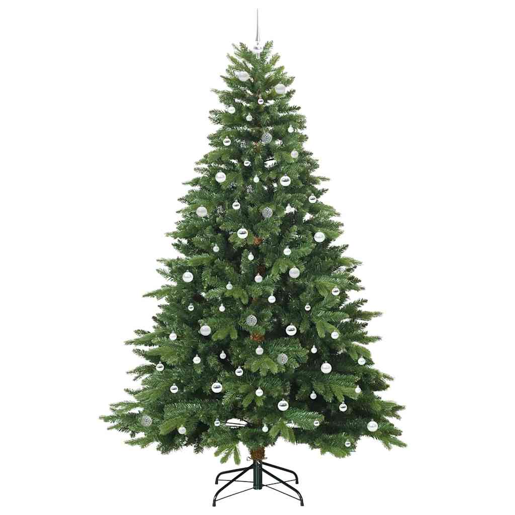 Albero di Natale artificiale con 300 LED Verde 240 cm PE e PVC