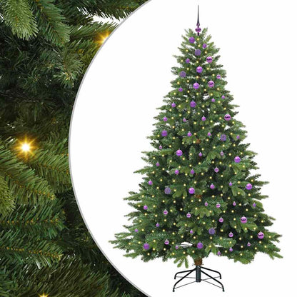 Albero di Natale artificiale con 300 LED Verde 240 cm PE e PVC