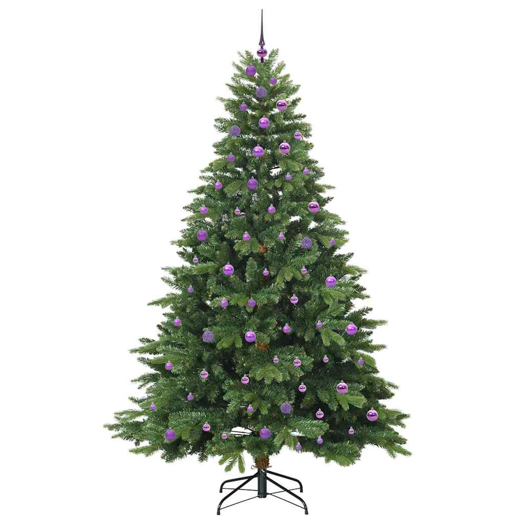 Albero di Natale artificiale con 300 LED Verde 240 cm PE e PVC