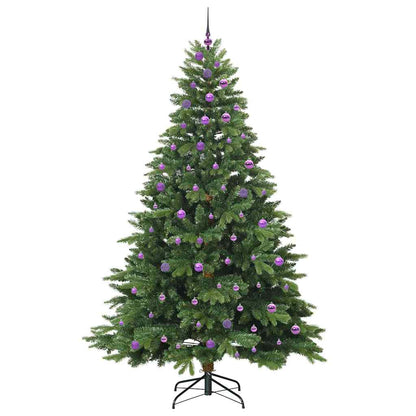 Albero di Natale artificiale con 300 LED Verde 240 cm PE e PVC