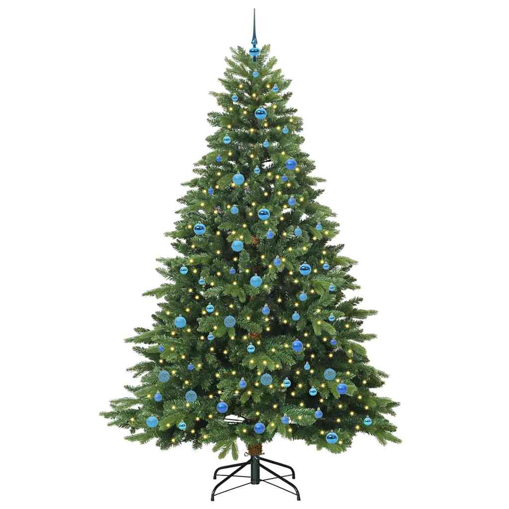 Albero di Natale artificiale con 300 LED Verde 240 cm PE e PVC