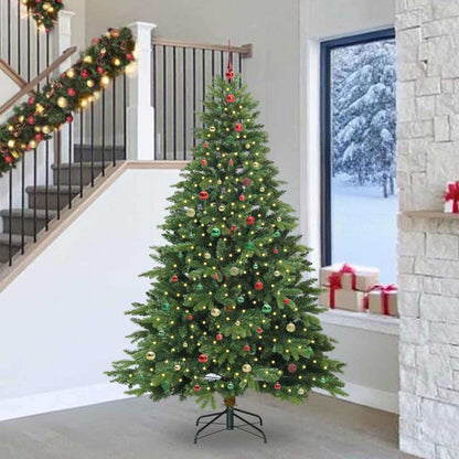 Albero di Natale artificiale con 300 LED Verde 240 cm PE e PVC