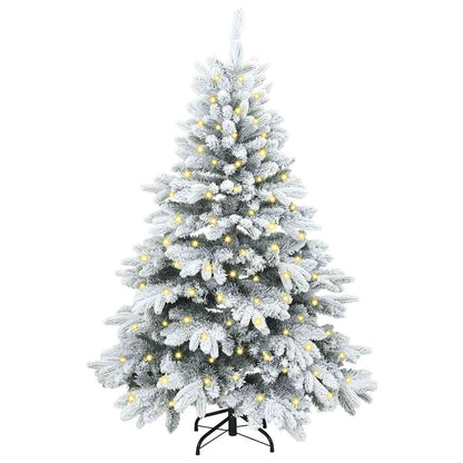 Albero di Natale artificiale con 150 LED Verde 120 cm PE e PVC