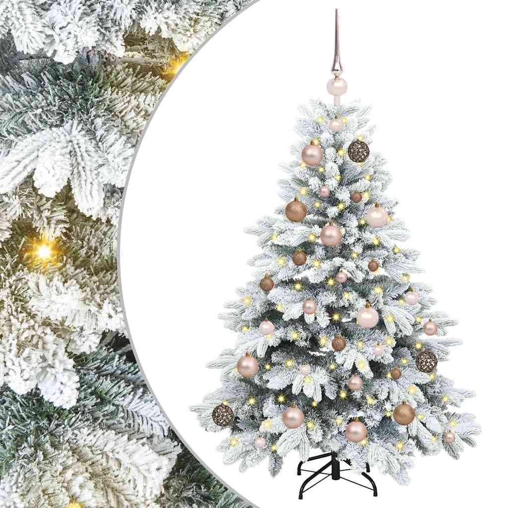 Albero di Natale artificiale con 150 LED Verde 120 cm PE e PVC