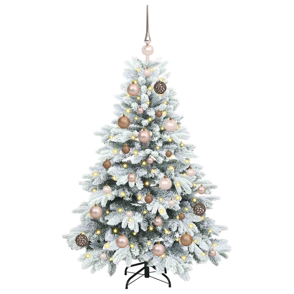 Albero di Natale artificiale con 150 LED Verde 120 cm PE e PVC