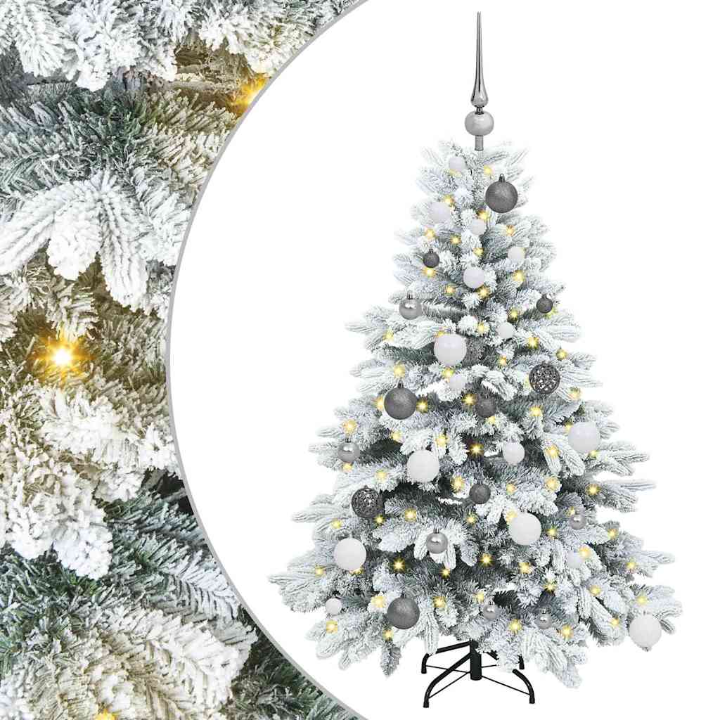 Albero di Natale artificiale con 150 LED Verde 120 cm PE e PVC