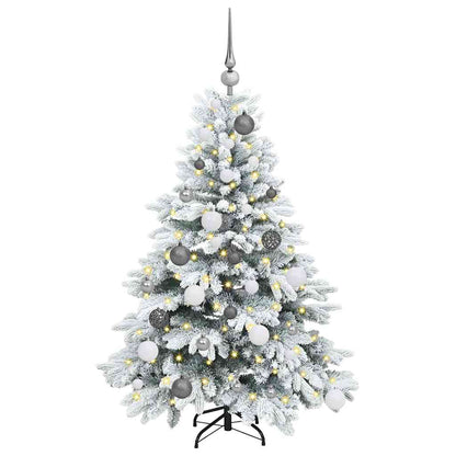 Albero di Natale artificiale con 150 LED Verde 120 cm PE e PVC