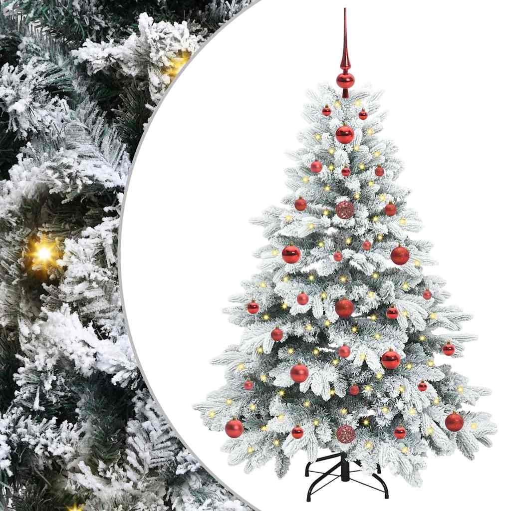 Albero di Natale artificiale con 150 LED Verde 120 cm PE e PVC