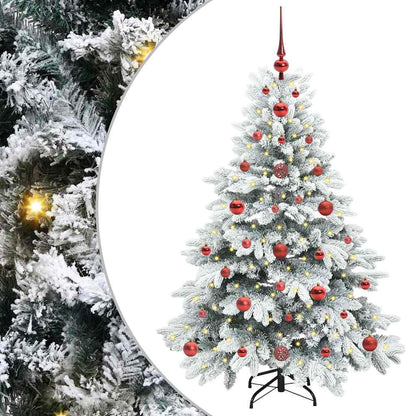 Albero di Natale artificiale con 150 LED Verde 120 cm PE e PVC