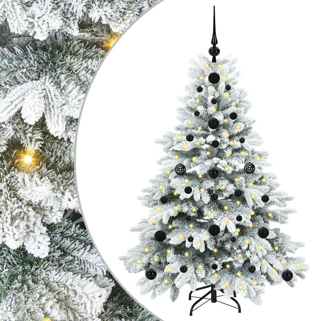 Albero di Natale artificiale con 150 LED Verde 120 cm PE e PVC