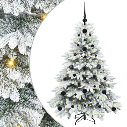 Albero di Natale artificiale con 150 LED Verde 120 cm PE e PVC