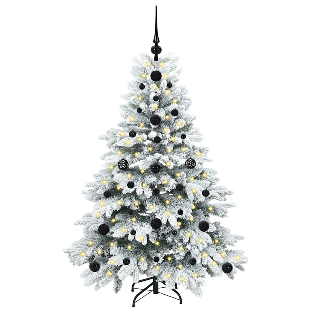 Albero di Natale artificiale con 150 LED Verde 120 cm PE e PVC