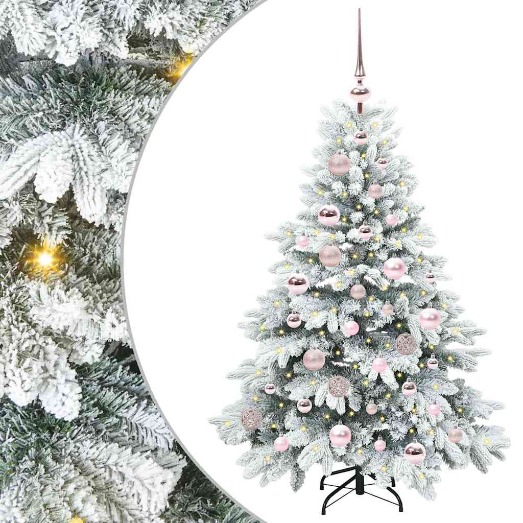 Albero di Natale artificiale con 150 LED Verde 120 cm PE e PVC