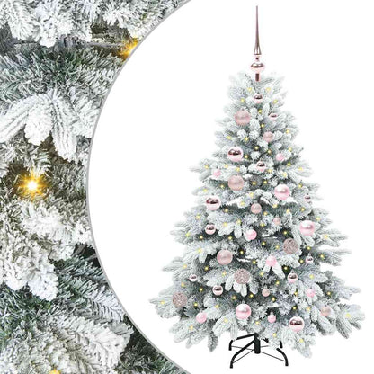 Albero di Natale artificiale con 150 LED Verde 120 cm PE e PVC