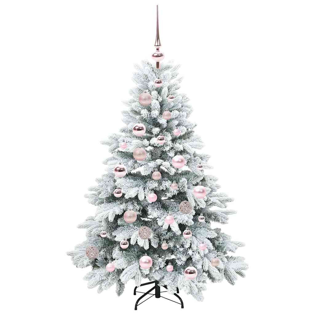 Albero di Natale artificiale con 150 LED Verde 120 cm PE e PVC