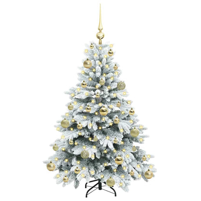 Albero di Natale artificiale con 150 LED Verde 120 cm PE e PVC
