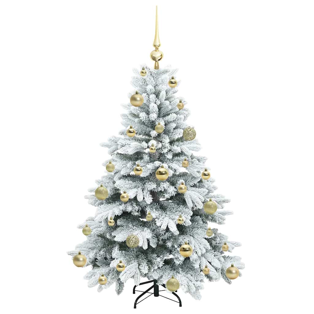 Albero di Natale artificiale con 150 LED Verde 120 cm PE e PVC