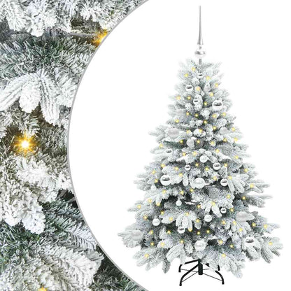 Albero di Natale artificiale con 150 LED Verde 120 cm PE e PVC