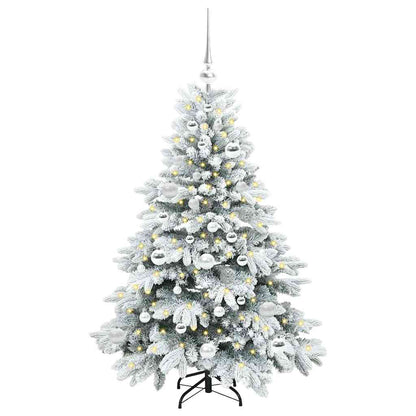 Albero di Natale artificiale con 150 LED Verde 120 cm PE e PVC