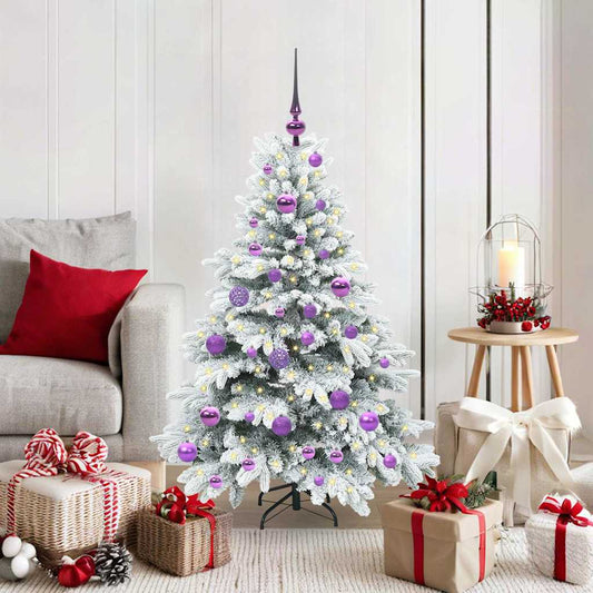 Albero di Natale artificiale con 150 LED Verde 120 cm PE e PVC