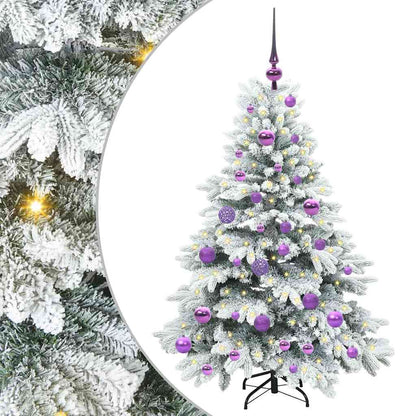 Albero di Natale artificiale con 150 LED Verde 120 cm PE e PVC